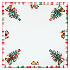 Ubrus - vánoční stromky, 100 % polyester, 80 x 80 cm Ubrus - vánoční stromky, 100 % polyester, 80 x 80 cm