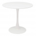 Jídelní stůl, kulatý, bílá matná, průměr 80 cm, REVENTON