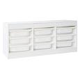 Organizér s úložnými boxy, bílá, TRIMAL NEW