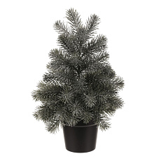 Stromek v květináči - 50 cm, umělý smrček, zelený, jemně ojíněný Stromek v květináči - 50 cm, umělý smrček, zelený, jemně ojíněný